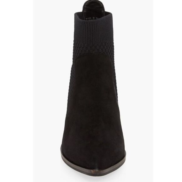 New Cole Haan Women's Black Knit Suede Maggie Ankle Boots Sz 9B Bootie New - Picture 3 of 5